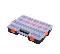 Zambuph Boîte à Outils en Plastique - Outils de Bricolage Portables et sans Odeur PP Organisateur d' Pièces de Stockage matériel Grande capacité pour Bricolage, G-382Un côté, 37.5 * 29 * 6.7