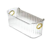 Zambuph Boîte de rangement multifonctionnelle et attrayante pour organiser vos affaires dans la salle de bain, le réfrigérateur, le placard sur une étagère. Boîte de, Transparent, 24.6 x 10 x 9.3 cm