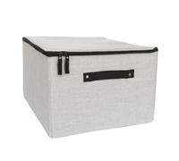 Zambuph Boîte de rangement Zipper Pliant Multifonctionnel Pratique Grande Capacité Sous-Vêtements Soutien-Gorge Chaussettes Boîtes Lavables Élégant Cas Conteneur, Gris clair