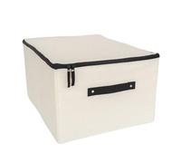 Zambuph Boîte de rangement Zipper Pliant Multifonctionnel Pratique Grande Capacité Sous-Vêtements Soutien-Gorge Chaussettes Boîtes Lavables Élégant Cas Conteneur, Beige