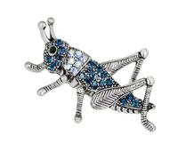 Zambuph Broche Animal Strass Broche Vintage Vêtements Bijoux Accessoires Style Chic Cadeaux D'anniversaire De Mariage Sauterelle Bleue Vêtements Bijoux Accessoires