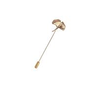 Zambuph Broche élégante en forme de ginkgo, idéale pour foulard revers. Accessoire chic et neuf, pour hommes et femmes. Couleur : doré. Matière : alliage. Largeur : environ 2,4 cm.