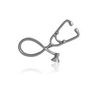 Zambuph Broche stéthoscope dessin animé échomètre bijoux esthétiques émail épinglettes sac à Badge ornements vêtements quotidiens artisanat, XZ538