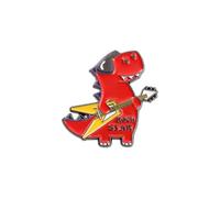 Zambuph Broches dessins animés beaux dinosaures sportifs bijoux esthétiques drôle émail épinglettes Badge garçons filles artisanat casquettes, XZ4462