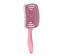 Zambuph Brosse à cheveux aérée, brosse plate, outil de coiffage, facile à nettoyer, manche ergonomique, démêlante, idéale pour cheveux fins, mouillés et cuir chevelu bouclé.