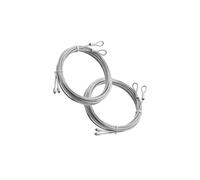 Zambuph Câbles de porte de garage haut gamme en acier inoxydable 304, kit remplacement robuste et performant, compatible avec les ressorts torsion. Longueur : 4,1 m.