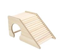 Zambuph Cachette Lavable en Bois pour Hamster, Plateforme d'activités pour Cochon d'Inde, sûre, Robuste et Facile d'entretien pour Petits Animaux, Couleur du Bois, avec Trou