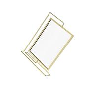 Zambuph Cadre photo flottant rotatif double face avec acrylique pivotant à 360° pour une présentation facile des photos - Cadre photo en acrylique à 360° - Idéal pour les, Or, 27.6 x 21 x 7 cm