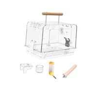 Zambuph Cage à Oiseaux avec Support, légère, Lavable et spacieuse, idéale pour Les Petits Oiseaux. Nettoyage Facile. Convient à la Plupart des Petits, Ensemble Complet, Cage 30x21x23cm