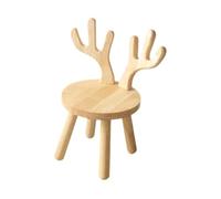 Zambuph Chaise enfant tabouret en bois premium avec dossier petit banc décoratif pour lit, chaise de loisirs, basse ronde pour salle de jeux