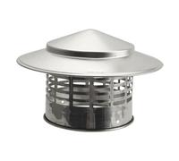 Zambuph Chapeau de cheminée, Anti-Pluie, Fermeture de Conduit, Ventilation optimale, Robuste, étanche, Facile à Installer, Capuchon Respirant pour Conduit, Diamètre intérieur 110 mm