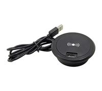 Zambuph Chargeur sans Fil 5 V Longue portée avec Base de Chargement intégrée, Chargeur de Bureau Efficace et pour la Cuisine, sans Fil Invisible Bureau 15 W