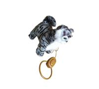 Zambuph Chat Robot en Peluche interactif, Jouet électronique à contrôler, Qui Bouge, Chante et Marche. Cadeau d'anniversaire pour Enfants. Doux et Confortable, ce Jouet en, Gris, 22 x 25 cm