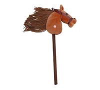 Zambuph Cheval à Bascule Artisanal sur bâton pour Enfants. Favorise l'équilibre Tout en encourageant Le Jeu Actif et l'exercice. Jouet en Peluche avec Effets sonores. , Brun , Cheval