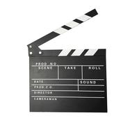 Zambuph Clap de cinéma Professionnel, Facile à Utiliser, Un Cadeau Fantastique pour Les cinéastes et vidéastes. Design élégant, Finitions soignées, Noir Anglais, 20x20cm