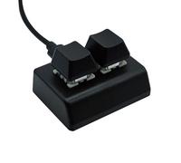 Zambuph Clavier de Jeu USB à 2 Touches avec rétroéclairage et Fonction hotswap. Réglage du Volume et du Gameplay. Mini-Clavier hotswap. Contrôle Volume. USB-C.