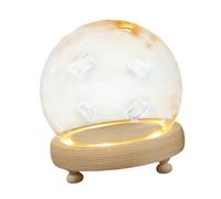 Zambuph Cloche de présentation résistante et Transparente, idéale pour présenter Vos Figurines de comptoir. Socle en Bois Inclus. Parfaite pour Toutes Les Occasions, Clair, 12 cm