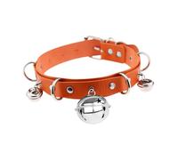 Zambuph Collier ras-de-cou gothique, un cadeau original et tendance pour celles qui aiment les accessoires uniques, pour une touche d'audace dans n'importe quelle tenue. Son, Orange, Largeur 2.5 cm