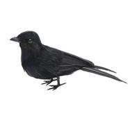 Zambuph Corbeaux d'halloween Faits Main, d'un réalisme saisissant. Décoration d'oiseaux factices idéale pour Les Jardins, Les couronnes et fêtes. Ornement d'halloween. Faux