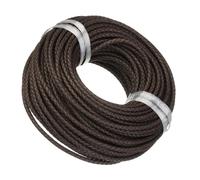 Zambuph Cordon tressé tissé, idéal pour la création de bijoux et de bracelets, offrant une qualité et une valeur exceptionnelles. Matière : cuir. Diamètre : environ 6 mm / 0,24 pouce. Longueur :