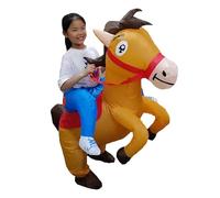 Zambuph Costume de Cheval Gonflable Amusant OxfordCloth en Polyester OxfordCloth, pour Masque de Cheval, pour Masque de Cowgirl de Noël, Chevaux Enfants, 120-150CM