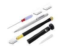 Zambuph Coupe-verre à large Application, projets d'art en verre à faire soi-même, ensemble de goutteurs de coupe-verre en métal, Kit d'outils coupe-verre facile, UN