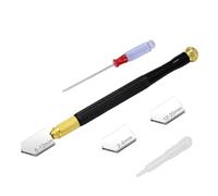 Zambuph Coupe-verre à large Application, projets d'art en verre à faire soi-même, ensemble de goutteurs de coupe-verre en métal, Kit d'outils coupe-verre facile, D