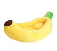 Zambuph Coussin Lavable en Forme de Banane, Doux et Moelleux, pour Un Confort Optimal Toute l'année, Aussi Bien à l'intérieur qu'à l'extérieur. Idéal pour l'automne et, Jaune, M