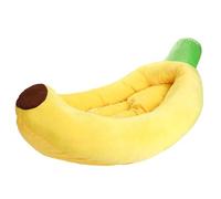 Zambuph Coussin Lavable en Forme de Banane, Doux et Moelleux, pour Un Confort Optimal Toute l'année, Aussi Bien à l'intérieur qu'à l'extérieur. Idéal pour l'automne et, Jaune, S