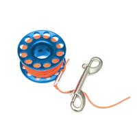 Zambuph de Doigt bobines de plongée sous-Marine Ligne Vie sécurité Saucisse Support rétractable Flotteur sous-Marin Enrouleur à Main avec Crochet à Double extrémité, Bleu