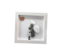 Zambuph Décoration murale en bois et verre, un cadeau commémoratif unique pour exprimer votre sympathie et honorer la mémoire de vos proches. Cette œuvre d'art en verre de mer convient aussi bien à un