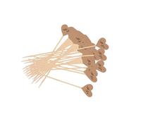 Zambuph Décorations vintage en forme de cœur pour cupcakes, thème amour, avec 50 pics à cupcakes. Idéal pour décorer gâteaux d'anniversaire, mariages et fêtes, Je fais, 2.9 x 2.5 cm