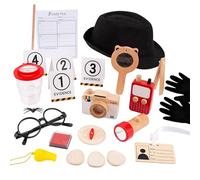 Zambuph Déguisement de détective pour enfants : l'aventure les attend avec des accessoires incroyables et un kit STEM ! Idéal pour le camping, la randonnée et les activités de plein air. Hauts inclus.