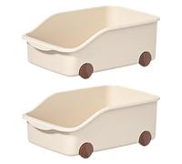 Zambuph Des boîtes de rangement de grande capacité, munies de roulettes, offrent des solutions polyvalentes pour l'organisation de la chambre, de la salle de bain et de la