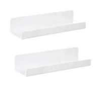 Zambuph Des étagères murales contemporaines offrent un espace de rangement pratique pour la chambre et la salle de bain, idéal pour les parfums et décorer les murs. Un, Blanc, 30 x 10 x 5 cm