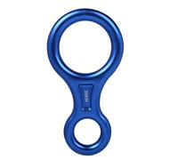 Zambuph Descendeur Robuste conçu pour l'alpinisme avec Corde de 8 à 13 mm. Plaque de Fixation résistante en Alliage d'aluminium pour l'escalade en Roche et Arbre, Bleu, 7.4 x 14.4 cm