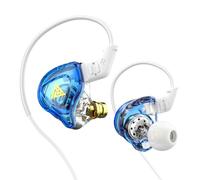 Zambuph Écouteur Filaire Portable Professionnel Silicone Bouchon d'oreille boîtier en métal 1.2 m câble de Fiber coloré HiFi écouteurs Intra-Auriculaires Casque, Bleu