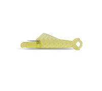 Zambuph Enfileur d'aiguille Couture Guide de Tailleur Outil d'enfilage Forme de Poisson Cuir Maroquinerie Fournitures d'insertion Fil, Jaune, 1 PC