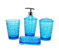 Zambuph Ensemble d'accessoires de salle de bain comprenant un porte-savon et un gobelet pour bain bouche luxueux, distributeur savon intégré, porte-brosse à dents portable et accessoire