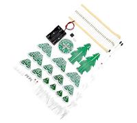 Zambuph Ensemble d'apprentissage électronique 3D, modélisation d'arbre de noël, Circuits intégrés, effet de soudage frais, Kit LED clignotant 3 couleurs ABS