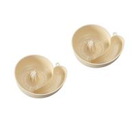 Zambuph Ensemble de 2 passoires et bols rotatifs en forme d'escargot pour laver et filtrer les ingrédients - Cuisine, Blanc crème, deux