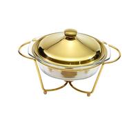 Zambuph Ensemble de chauffe-plats idéal pour les,Or,20.3 x 32.8 cm | métallique robuste garantissant une longue durée de vie et un fonctionnement fiable. Présentoir de buffet avec couvercle