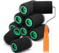 Zambuph Ensemble de mini-pinceaux à rouleaux, kit professionnel de bordures et de rouleaux d'angle pour projets de peinture DIY, adapté Pour aux camions
