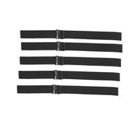 Zambuph Ensemble polyvalent de 5 élastiques noirs réglables avec crochets, Pour assurant un maintien sûr et confortable des perruques lors d'activités quotidiennes telles que les