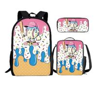 Zambuph Ensemble Sac à à Motifs de Dessins animés avec Sac Lunch et,4 | adolescents
