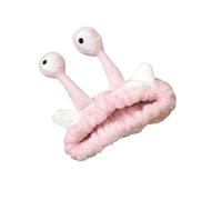 Zambuph Escargot Yeux Oreilles En Peluche Bandeau Adorable Et Pratique Enfants Lavage Visage Bandeau Bande Dessinée Robuste Durable, rose