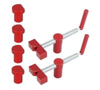 Zambuph Étau d'établi fiable et robuste, fixation, bloc de retenue en laiton, outil de bureau pratique et professionnel, 2 pièces rouges avec 4 chiens, Longueur 2 cm