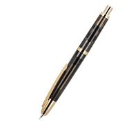 Zambuph Expérience d'écriture fluide garantie avec stylo plume rétractable à pression transparente, pointe EF 0,38 mm, convertisseur d'encre d'écriture, Pince dorée, EF 0.38 mm