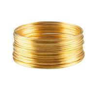 Zambuph Fil à mémoire de forme transformé en fil pour bijoux avec 50 boucles pour de magnifiques bracelets et accessoires de création de bijoux uniques, Or