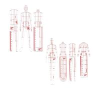 Zambuph Gabarits de dessin de mode, règles, outils polyvalents et multifonctionnels aidant les créateurs à réaliser des dessins vêtements précis, règles couturière, outils traçage et